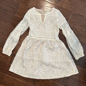 Joyfolie Cream Lace Formal Kids Dress